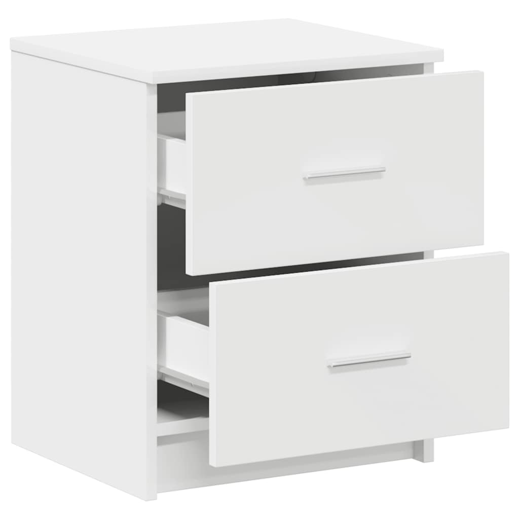 Bedside Cabinets 2 pcs with 2 Drawers White 40x36x50 cm